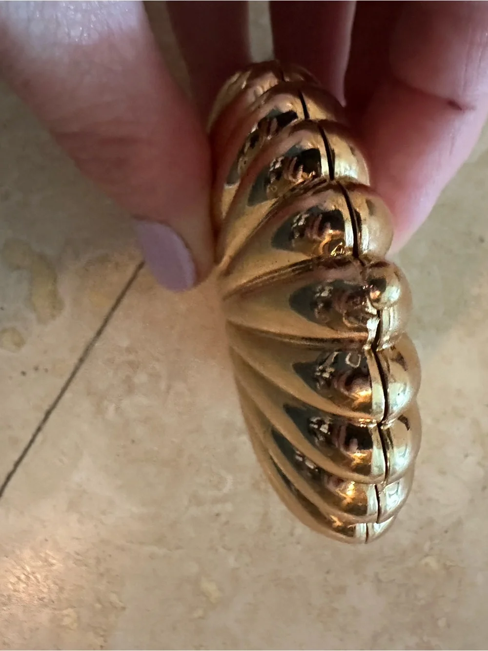 Rare Vintage 1960’s Givenchy Gold Shell Compact Powder Case